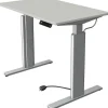 Kerkmann Move 3 Tube Zit-sta-bureau Rechthoekig Lichtgrijs T-Voet 1.000 (B) x 600 (D) x 1.200 (H) mm
