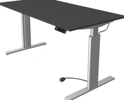 Kerkmann Move 3 Tube Zit-sta-bureau Rechthoekig Antraciet T-Voet 1.600 (B) x 800 (D) x 1.200 (H) mm