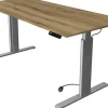 Kerkmann Move 3 Tube Zit-sta-bureau Rechthoekig Eiken T-Voet 1.800 (B) x 800 (D) x 1.200 (H) mm