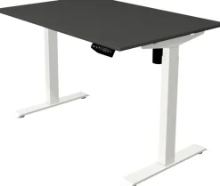 Kerkmann Move 1 Zit-sta-bureau Rechthoekig Antraciet T-Voet 1.200 (B) x 800 (D) x 1.230 (H) mm Melamine, staal