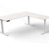 Kerkmann Move 3 Zit-sta-bureau Vrije vorm Wit T-Voet 1,800 (B) x 1,800 (D) x 1.200 (H) mm Hout