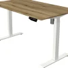 Kerkmann Move 1 Zit-sta-bureau Rechthoekig Eiken T-Voet 1.400 (B) x 800 (D) x 1.230 (H) mm Melamine, staal