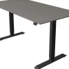 Kerkmann Move 1 Zit-sta-bureau Rechthoekig Grafiet T-Voet 1.600 (B) x 800 (D) x 1.230 (H) mm Melamine, staal