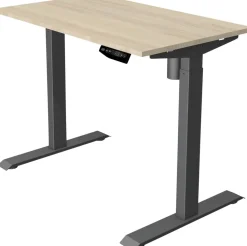 Kerkmann Move 1 Zit-sta-bureau Rechthoekig Ahorn T-Voet 1.000 (B) x 600 (D) x 1.230 (H) mm Melamine, staal