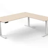 Kerkmann Move 3 Zit-sta-bureau Vrije vorm Esdoorn T-Voet 1,800 (B) x 1,800 (D) x 1.200 (H) mm Hout