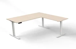 Kerkmann Move 3 Zit-sta-bureau Vrije vorm Esdoorn T-Voet 1,800 (B) x 1,800 (D) x 1.200 (H) mm Hout