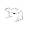 Kerkmann Move 1 Zit-sta-bureau Rechthoekig Wit T-Voet 1.000 (B) x 600 (D) x 1.230 (H) mm Melamine, staal