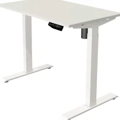 Kerkmann Move 1 Zit-sta-bureau Rechthoekig Wit T-Voet 1.000 (B) x 600 (D) x 1.230 (H) mm Melamine, staal