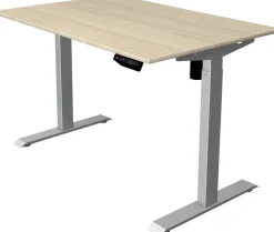Kerkmann Move 1 Zit-sta-bureau Rechthoekig Ahorn T-Voet 1.200 (B) x 800 (D) x 1.230 (H) mm Melamine, staal