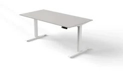 Kerkmann Move 3 Zit-sta-bureau Rechthoekig Lichtgrijs T-Voet 1,600 (B) x 800 (D) x 1.200 (H) mm Hout