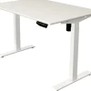 Kerkmann Move 1 Zit-sta-bureau Rechthoekig Wit T-Voet 1.200 (B) x 800 (D) x 1.230 (H) mm Melamine, staal