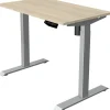 Kerkmann Move 1 Zit-sta-bureau Rechthoekig Ahorn T-Voet 1.000 (B) x 600 (D) x 1.230 (H) mm Melamine, staal