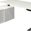 Kerkmann Move 1 Zit-sta-bureau Rechthoekig Wit T-Voet 3 Lades 1.650 (B) x 1.350 (D) x 1.230 (H) mm Melamine, staal