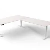 Kerkmann Move 3 Zit-sta-bureau Vrije vorm Wit T-Voet 2,000 (B) x 1,000 (D) x 720 (H) mm Hout