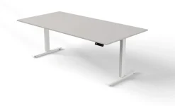Kerkmann Move 3 Zit-sta-bureau Rechthoekig Lichtgrijs T-Voet 2,000 (B) x 1.000 (D) x 1.200 (H) mm Hout