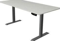Kerkmann Move 1 Zit-sta-bureau Rechthoekig Lichtgrijs T-Voet 1.800 (B) x 800 (D) x 1.230 (H) mm Melamine, staal