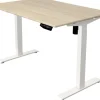 Kerkmann Move 1 Zit-sta-bureau Rechthoekig Ahorn T-Voet 1.200 (B) x 800 (D) x 1.230 (H) mm Melamine, staal