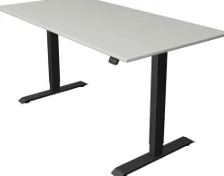 Kerkmann Move 1 Zit-sta-bureau Rechthoekig Lichtgrijs T-Voet 1.600 (B) x 800 (D) x 1.230 (H) mm Melamine, staal