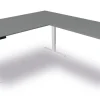 Kerkmann Move 3 Zit-sta-bureau Vrije vorm Grafiet T-Voet 2,000 (B) x 1,000 (D) x 720 (H) mm Hout