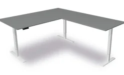 Kerkmann Move 3 Zit-sta-bureau Vrije vorm Grafiet T-Voet 2,000 (B) x 1,000 (D) x 720 (H) mm Hout