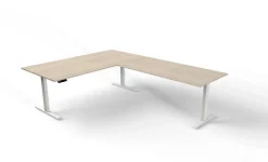 Kerkmann Move 3 Zit-sta-bureau Vrije vorm Esdoorn T-Voet 2,000 (B) x 1,000 (D) x 720 (H) mm Hout