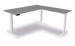 Kerkmann Move 3 Zit-sta-bureau Vrije vorm Grafiet T-Voet 1,800 (B) x 1,800 (D) x 1.200 (H) mm Hout