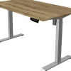 Kerkmann Move 1 Zit-sta-bureau Rechthoekig Eiken T-Voet 1.400 (B) x 800 (D) x 1.230 (H) mm Melamine, staal