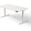 Kerkmann Move 3 Zit-sta-bureau Rechthoekig Wit T-Voet 1,600 (B) x 800 (D) x 1.200 (H) mm Hout