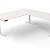 Kerkmann Move 3 Zit-sta-bureau Vrije vorm Wit T-Voet 2,000 (B) x 1,000 (D) x 720 (H) mm Hout