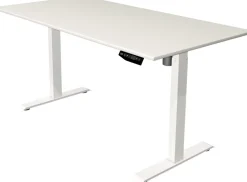 Kerkmann Move 1 Zit-sta-bureau Rechthoekig Wit T-Voet 1.600 (B) x 800 (D) x 1.230 (H) mm Melamine, staal