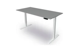 Kerkmann Move 3 Zit-sta-bureau Rechthoekig Grafiet T-Voet 1,600 (B) x 800 (D) x 1.200 (H) mm Hout