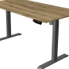 Kerkmann Move 1 Zit-sta-bureau Rechthoekig Eiken T-Voet 1.600 (B) x 800 (D) x 1.230 (H) mm Melamine, staal