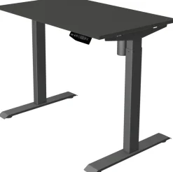 Kerkmann Move 1 Zit-sta-bureau Rechthoekig Antraciet T-Voet 1.000 (B) x 600 (D) x 1.230 (H) mm Melamine, staal