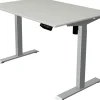 Kerkmann Move 1 Zit-sta-bureau Rechthoekig Lichtgrijs T-Voet 1.200 (B) x 800 (D) x 1.230 (H) mm Melamine, staal