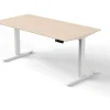 Kerkmann Move 3 Zit-sta-bureau Rechthoekig Esdoorn T-Voet 1,600 (B) x 800 (D) x 1.200 (H) mm Hout