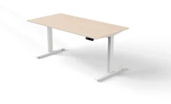 Kerkmann Move 3 Zit-sta-bureau Rechthoekig Esdoorn T-Voet 1,600 (B) x 800 (D) x 1.200 (H) mm Hout