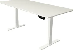 Kerkmann Move 1 Zit-sta-bureau Rechthoekig Wit T-Voet 1.800 (B) x 800 (D) x 1.230 (H) mm Melamine, staal