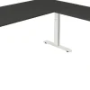 Kerkmann Move4 Elektrisch hoogteverstelbaar Zit-sta-bureau Antraciet T-voet 1800 (B) x 1.800 (D) x 1290 (H) mm Hout, Metaal