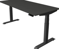 Kerkmann Move4 Elektrisch hoogteverstelbaar Zit-sta-bureau Antraciet T-voet 1800 (B) x 800 (D) x 1290 (H) mm Hout, Metaal