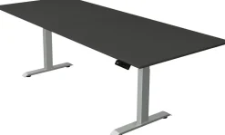 Kerkmann Move4 Elektrisch hoogteverstelbaar Zit-sta-bureau Antraciet T-voet 2500 (B) x 1.000 (D) x 1290 (H) mm Hout, Metaal