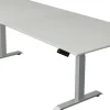 Kerkmann Move4 Elektrisch hoogteverstelbaar Zit-sta-bureau Lichtgrijs T-voet 2500 (B) x 1.000 (D) x 1290 (H) mm Hout, Metaal