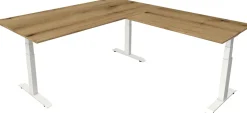 Kerkmann Move4 Elektrisch hoogteverstelbaar Zit-sta-bureau Eiken T-voet 2000 (B) x 2.200 (D) x 1290 (H) mm Hout, Metaal