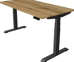 Kerkmann Move4 Elektrisch hoogteverstelbaar Zit-sta-bureau Eiken T-voet 1600 (B) x 800 (D) x 1290 (H) mm Hout, Metaal