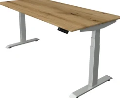 Kerkmann Move4 Elektrisch hoogteverstelbaar Zit-sta-bureau Eiken T-voet 1800 (B) x 800 (D) x 1290 (H) mm Hout, Metaal