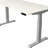 Kerkmann Move4 Elektrisch hoogteverstelbaar Zit-sta-bureau Wit T-voet 1600 (B) x 800 (D) x 1290 (H) mm Hout, Metaal