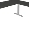 Kerkmann Move4 Elektrisch hoogteverstelbaar Zit-sta-bureau Antraciet T-voet 1800 (B) x 1.800 (D) x 1290 (H) mm Hout, Metaal