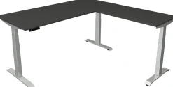 Kerkmann Move4 Elektrisch hoogteverstelbaar Zit-sta-bureau Antraciet T-voet 1800 (B) x 1.800 (D) x 1290 (H) mm Hout, Metaal