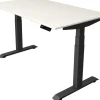 Kerkmann Move4 Elektrisch hoogteverstelbaar Zit-sta-bureau Wit T-voet 1400 (B) x 800 (D) x 1290 (H) mm Hout, Metaal