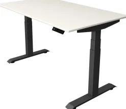 Kerkmann Move4 Elektrisch hoogteverstelbaar Zit-sta-bureau Wit T-voet 1400 (B) x 800 (D) x 1290 (H) mm Hout, Metaal