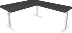 Kerkmann Move4 Elektrisch hoogteverstelbaar Zit-sta-bureau Antraciet T-voet 2000 (B) x 2.200 (D) x 1290 (H) mm Hout, Metaal